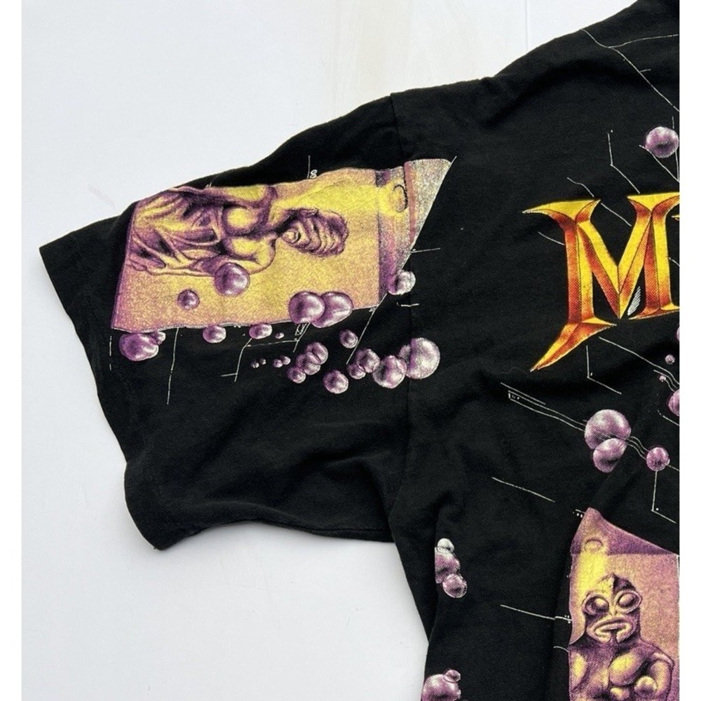 Vintage 1991 Megadeth Rust In Peace Brockum All Over Print T Shirt XL USA - Picture 8 of 16